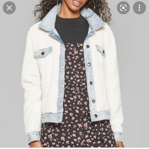 Wild Fable Denim Sherpa Jacket Size Small